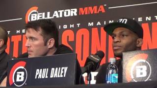 tito ortiz vs chael sonnen fireworks at press conference [upl. by Arand]