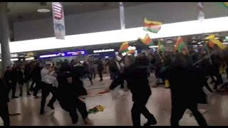 Eskalation bei Kurden Demo im Flughafen HannoverVideo [upl. by Lairea943]