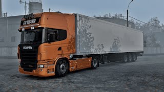 Realistic Driving  Scania in a foggy day  Euro Truck Simulator 2 [upl. by Gorski]