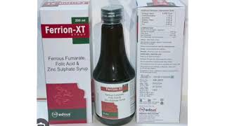 Ferrion XT Syrup Ferrous Fumarate Folic Acid amp Zinc Sulphate Syrup [upl. by Ggerk]