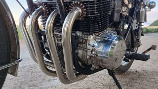 1973 Honda CB750  Delkevic Exhaust Sound [upl. by Enileoj]