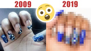 10 YEAR CHALLENGE  Recreating an old FUGLY Acrylic Nail Design [upl. by Eniluqcaj643]