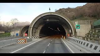 A32 Fréjus Road TunnelTurinBardonecchia Europe Truck Driving [upl. by Elnore]