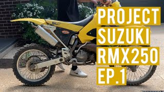 Suzuki RMX250 Rebuild Ep1 750 dirt bike [upl. by Shotton683]