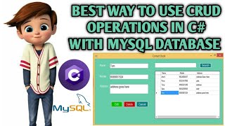 MySQL Database WinForms Crud demo VS 2022  C Create Read Update Delete with MySQL [upl. by Lynsey570]