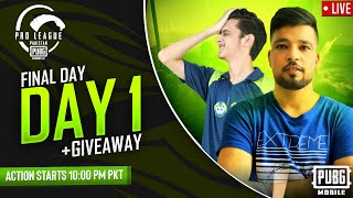 PMPL Pakistan Finals Day 1 WITH TEAM FM ROYLPASS GIVEAWAY [upl. by Ellenaej536]