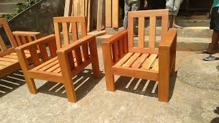 Wood Sofa set Without Centre Table We Making [upl. by Garner]