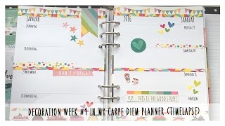 Decoration Week 4  Carpe Diem Planner Timelapse [upl. by Notsecnirp]