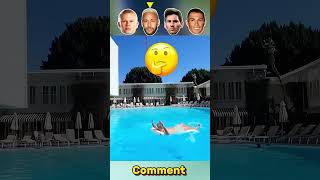 Footballers Pool Diving Challenge🤣  ronaldo messi mbappe pool neymar shorts [upl. by Sheaff]