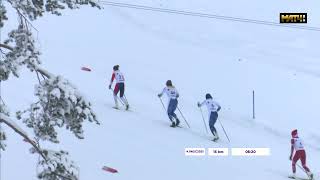 JuniorVM skidor 2021 Vuokatti 15 km klassiskt damer Bergane vs Lisa Eriksson [upl. by Letti686]