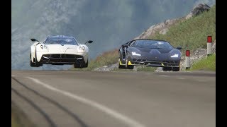 Pagani Huayra vs Lamborghini Centenario at Highlands [upl. by Katheryn]