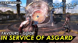 How to complete In Service of Asgard  Favours  SVARTALFHEIM شرح  God of War Ragnarok [upl. by Searby]