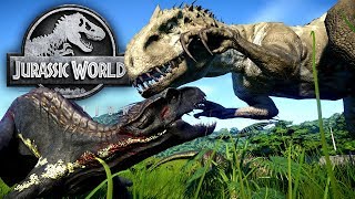 Jurassic World Evolution 27  Kampf der Dinosaurier amp Indoraptor VS Indominus Rex  LP JW Deutsch [upl. by Rodman]