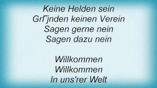 Rosenstolz  Willkommen Lyrics [upl. by Adnirual491]