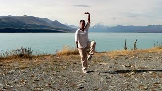 Tai Yi performed in front of Mount Cook New Zealand [upl. by Pauiie]