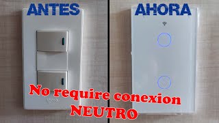 El Apagador inteligente mas fácil de instalar  MOES interruptor que no necesita conexión a NEUTRO [upl. by Legnaros]