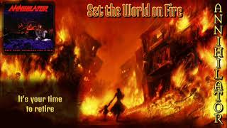 Annihilator  Set the World on Fire lyrics on screen [upl. by Nuahsal]