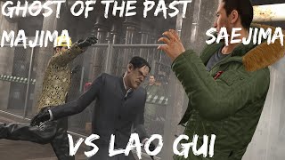 Ghost of The Past Majima amp Saejima vs Lao Gui [upl. by Akineg]