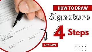 ✅ 4 Steps to Draw Signature any Name  How to Sign  Signature Style Of My Name sign [upl. by Ennovy]