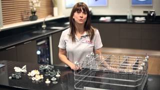 How To Replace Your Dishwashers Basket Wheels [upl. by Elleahcim940]