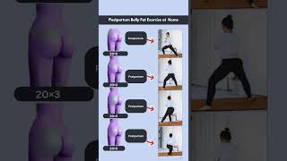 Postpartum Belly fat exercise at home 🏠 postpartum bellyfat workout bellyfatloss losebellyfat [upl. by Cirdek926]