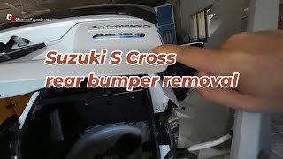 Suzuki S Cross rear bumper removal [upl. by Ahsekram881]