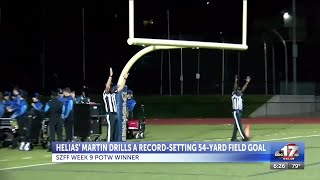 Helias Martin wins Week 9 SportsZone Football Friday Play of the Week [upl. by Enneiluj]