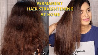 Permanent Hair Straightening at Home with Streax Canvo Line Hair Straightening Cream [upl. by Adnileb]