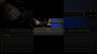 Kavinsky  Nightcall  Easy Guitar Lesson Tutorial with ChordsTabs and Lyrics [upl. by Day973]