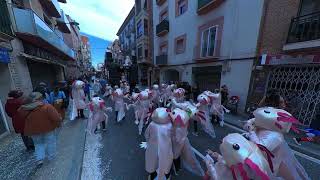 Reus Carnaval 2024  13 minutes walking [upl. by Anelah]