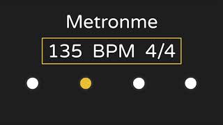 135 Bpm Metronome with Accent   44 Time [upl. by Anelej]