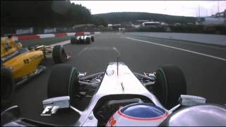 Formula1 2010 Belgian GP Button Onboard Start HD [upl. by Asirak]