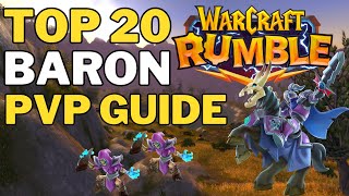 Rank 20 PvP Players Shows Their Baron Deck A Warcraft Rumble PvP Guide [upl. by Kare]