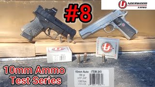 10mm Ammo Testing Series 8 Underwood XTP 180gn  5quot AND 38quot Barrels  AccuracyGel [upl. by Toy836]