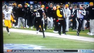 Steelers coach tries to trip ravens player [upl. by Asquith709]