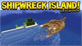 MINECRAFT 114  SHIPWRECK SURVIVAL ISLAND Dinnerbone Seed [upl. by Edyak188]