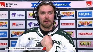 Linus Johansson  Intervju  Växjö Lakers  Färjestad BK  20240222 [upl. by Ocsecnarf]