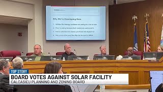 Board rejects proposed solar farm in rural Calcasieu [upl. by Mehitable207]