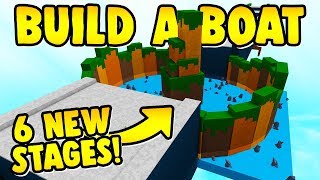 6 NEW STAGES in Build A Boat UPDATE [upl. by Airyk962]