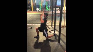 Kneeling Anderson Barbell Overhead Press  Quick Exercise Demo Series [upl. by Zaob]