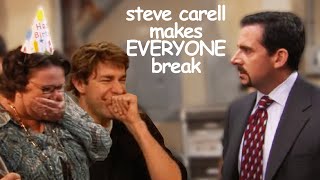 steve carell making the whole cast break The Office Bloopers  Comedy Bites [upl. by Supen908]