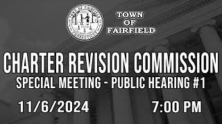 Charter Revision Commission Special Meeting  Public Hearing 1  1162024 [upl. by Tess]