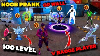 No Internet Prank With V Badge Player 😱 लेकिन सामने Season 2 गया😭 100 Level Emote 😱 Garena free fire [upl. by Ahsinyar634]