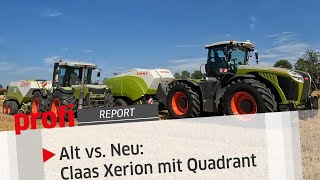 Alt vs Neu Claas Xerion mit Quaderballenpressen Quadrant  profi Report [upl. by Rumney]