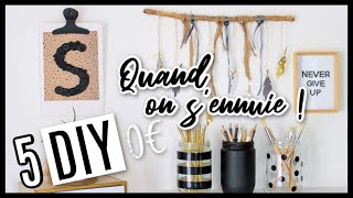 5 DIY 0€ À FAIRE QUAND ON SENNUIE EN CONFINEMENT [upl. by Ettennig]