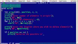 C program to delete an element from an array [upl. by Nae]