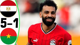 Egypt vs Burkina Faso 51  All Goals and Highlights  2024 🔥 SALAH [upl. by Koller]