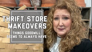 THRIFT STORE MAKEOVER  TRASH TO TREASURE  THRIFTING HOME DECOR  UPCYCLING GOODWILL REGULAR ITEMS [upl. by Tiana530]