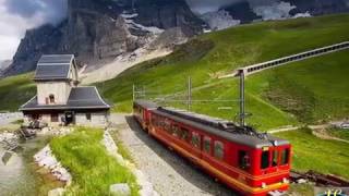 Jungfrau Railway Switzerland  The Highest Mountain Railway Station in Europe [upl. by Emiatej]