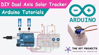 Dual Axis Solar Tracker Arduino Project Using LDR and Servo Motors [upl. by Hatty819]